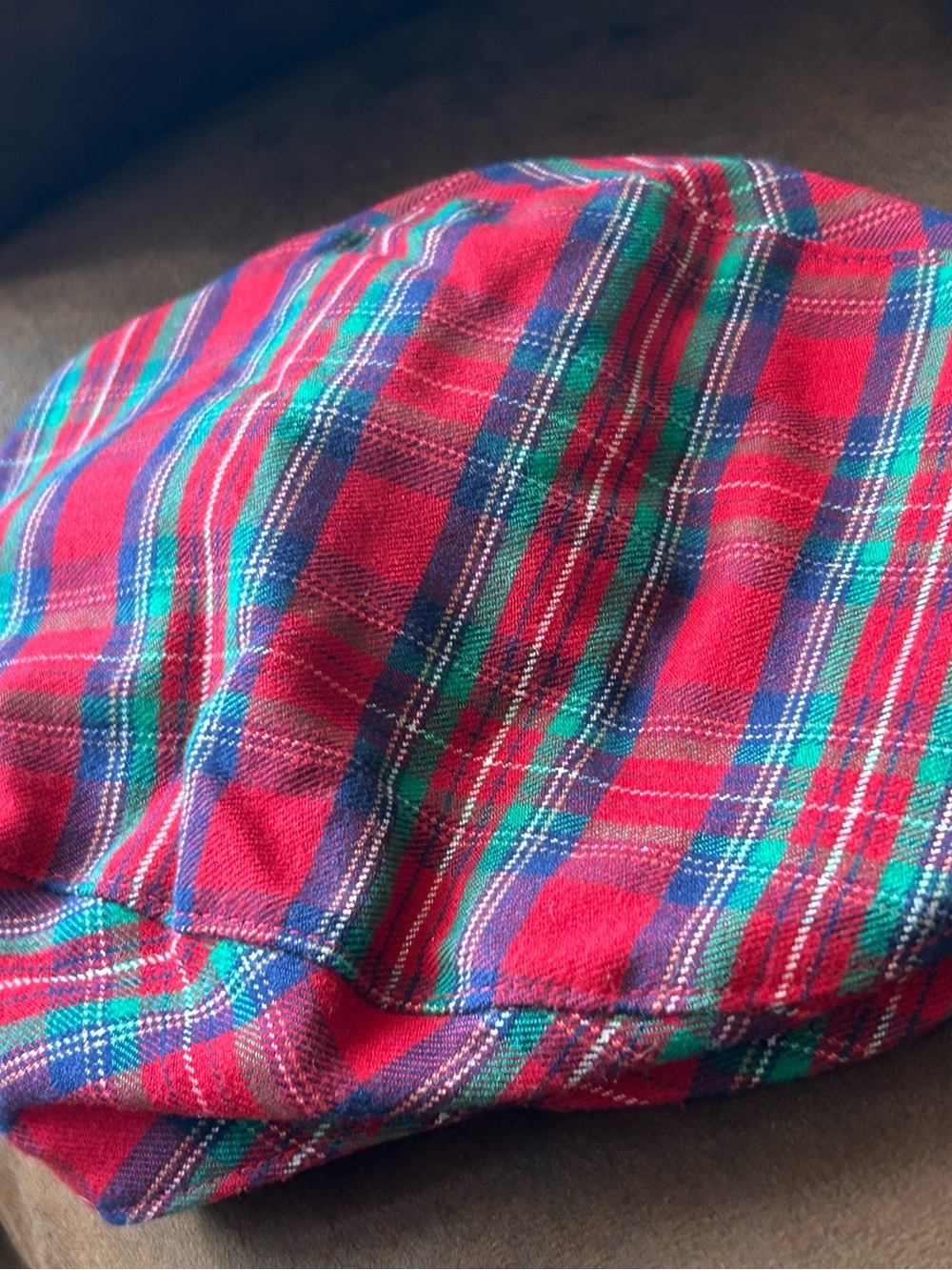 Gymboree Red Green Plaid Cotton newsboy Hat (2T-3T)